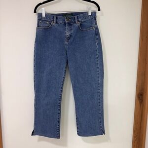 Ralph Lauren Cropped Classic Straight Jeans Women Size 2 Indigo